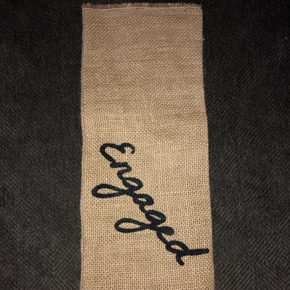 Other - Engaged Burlap Wine Bag